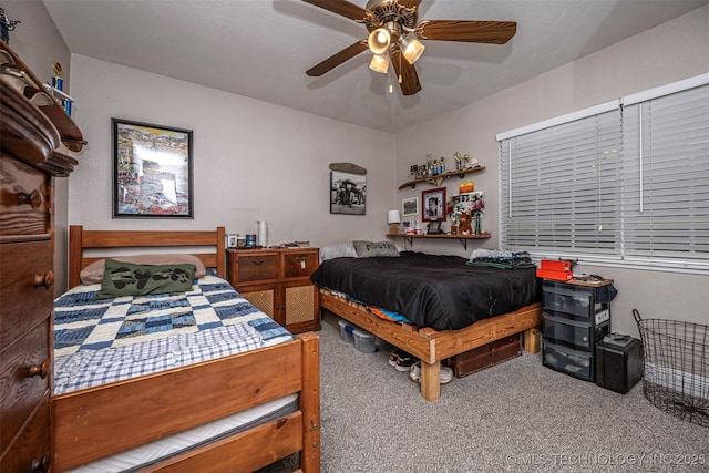 1319 SE 3rd St, Antlers, OK 74523 - carpeted bedroom with a ceiling fan
