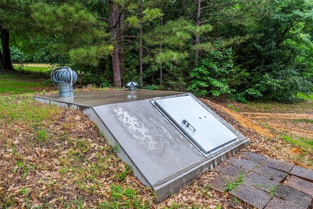 1319 SE 3rd St, Antlers, OK 74523 - entry to storm shelter