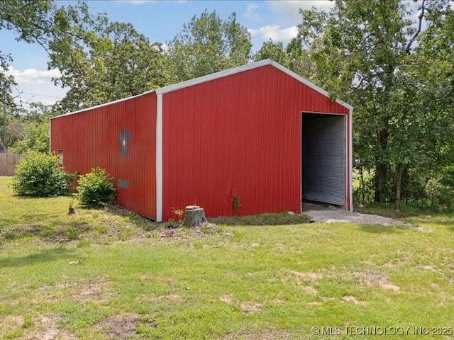 25301 E 330th Rd, Chelsea, OK 74016 - view of pole building featuring a lawn