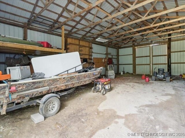 25301 E 330th Rd, Chelsea, OK 74016 - garage with metal wall