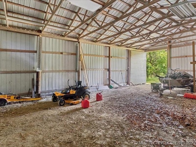 25301 E 330th Rd, Chelsea, OK 74016 - garage featuring metal wall