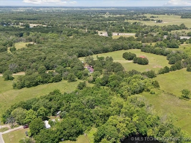 25301 E 330th Rd, Chelsea, OK 74016 - aerial view of a heavily wooded area