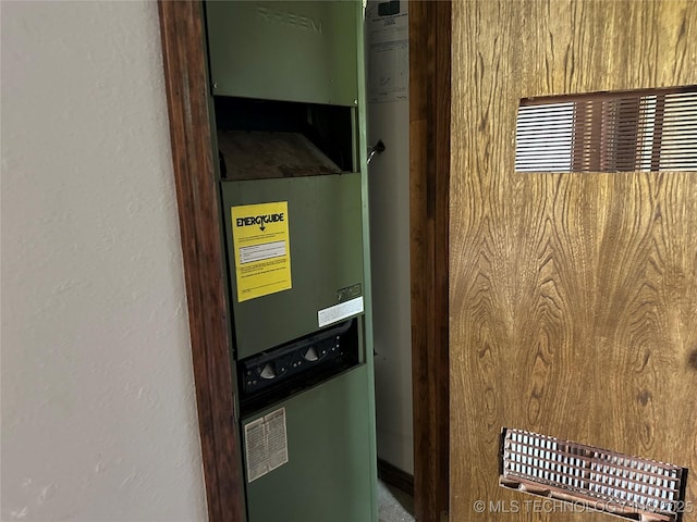 9871 E Windy Ln, Lane, OK 74555 - detailed view of heating unit