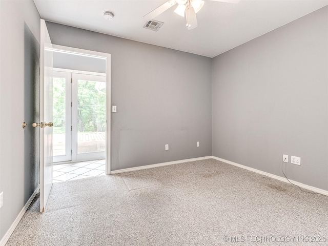 406 Sequoyah Trl, Norman, OK 73071 - unfurnished room featuring carpet, a ceiling fan, a smoke detector, and baseboards