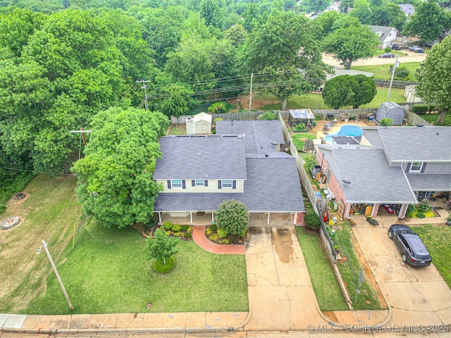 406 Sequoyah Trl, Norman, OK 73071 - view from above of property