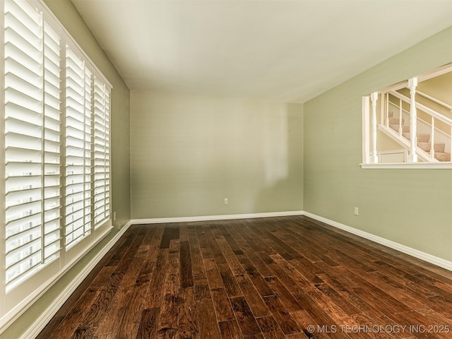 406 Sequoyah Trl, Norman, OK 73071 - unfurnished room featuring dark wood-type flooring and baseboards