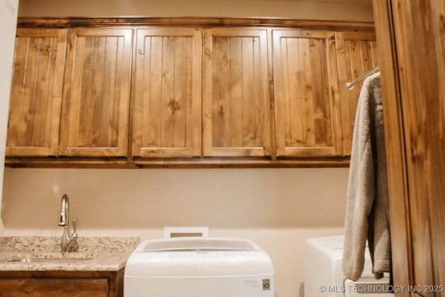 17 Zachary Taylor, Durant, OK 74701 - laundry area with cabinet space and hookup for a washing machine