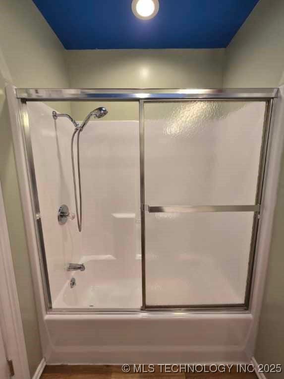 110534 S 4183rd Rd, Checotah, OK 74426 - full bath with combined bath / shower with glass door