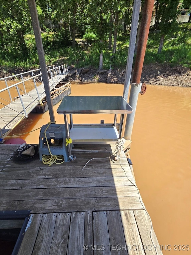 110534 S 4183rd Rd, Checotah, OK 74426 - deck featuring a boat dock