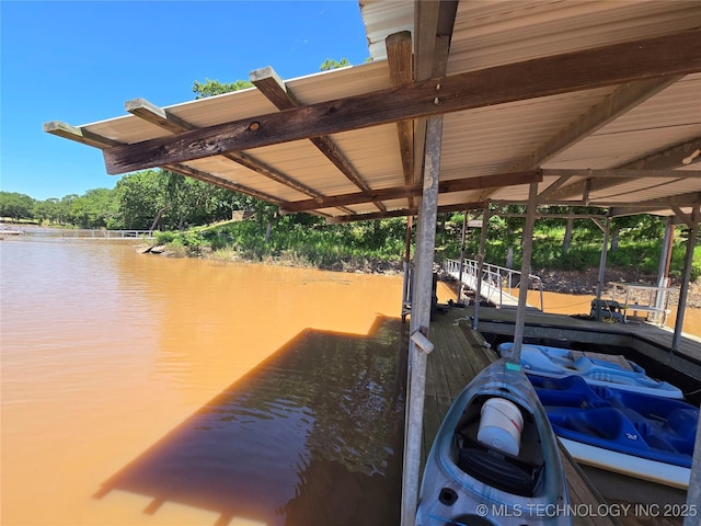110534 S 4183rd Rd, Checotah, OK 74426 - dock area featuring a water view and boat lift