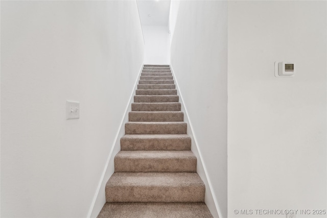 2504 W Birmingham St, Broken Arrow, OK 74011 - stairs featuring carpet flooring and baseboards