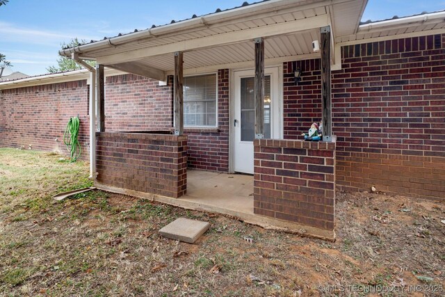 901 Christy, Calera, OK 74730 - entrance to property with brick siding
