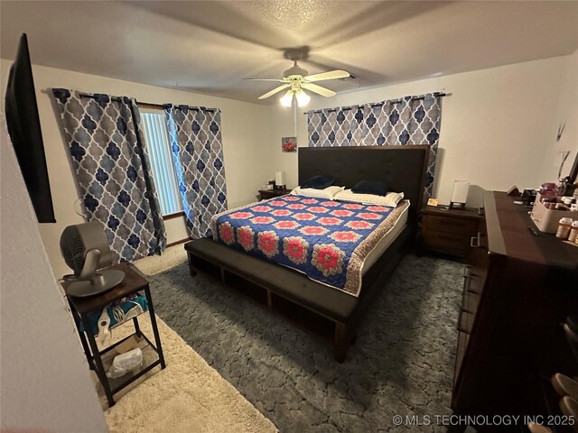 661 12th NW, Ardmore, OK 73401 - bedroom featuring carpet and ceiling fan