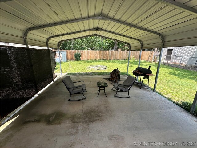 661 12th NW, Ardmore, OK 73401 - view of patio / terrace featuring grilling area