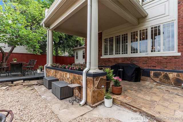 319 E 21st St, Tulsa, OK 74114 - view of patio featuring area for grilling