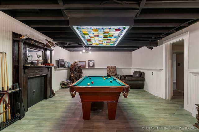 319 E 21st St, Tulsa, OK 74114 - playroom featuring wood finished floors and pool table