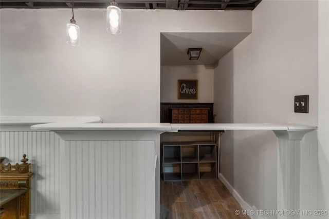 319 E 21st St, Tulsa, OK 74114 - bar area with wood finished floors and baseboards