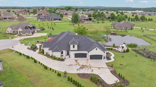 30907 E 68th St S, Broken Arrow, OK 74014 - aerial view of residential area featuring a nearby body of water