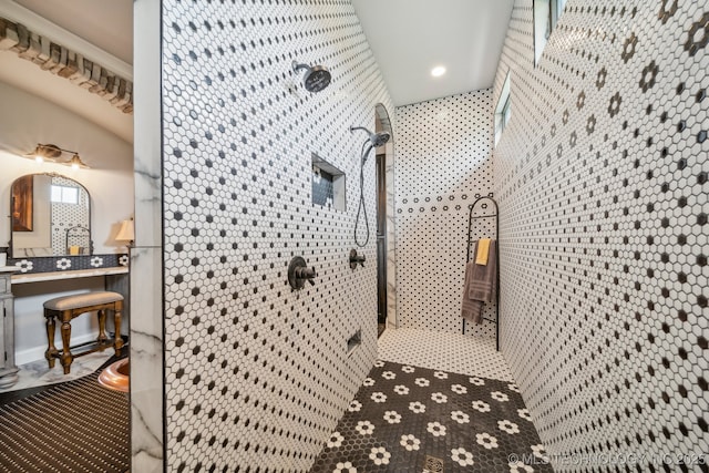 30907 E 68th St S, Broken Arrow, OK 74014 - bathroom with walk in shower and vanity