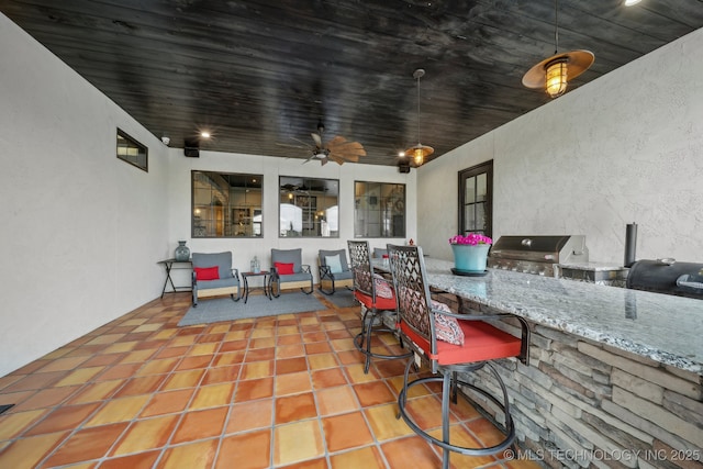 30907 E 68th St S, Broken Arrow, OK 74014 - view of patio featuring ceiling fan