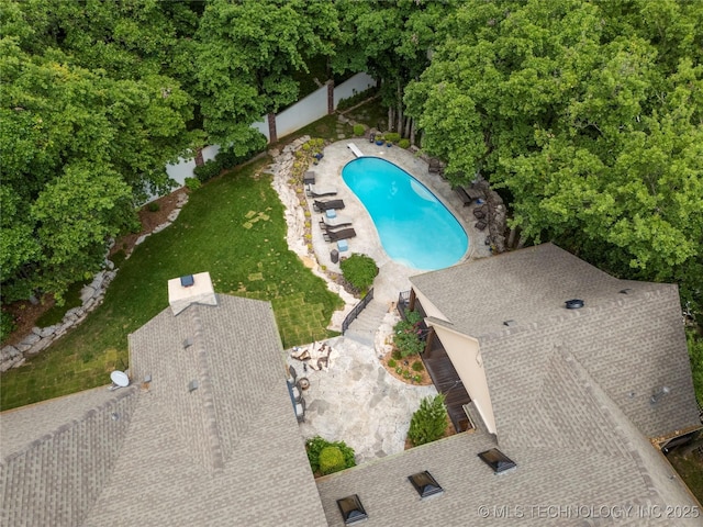 11406 69th E Pl, Bixby, OK 74008 - aerial view of a pool