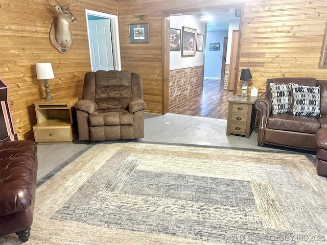 3293 W Southern Ave, Hulbert, OK 74441 - living room with wood walls and wood finished floors