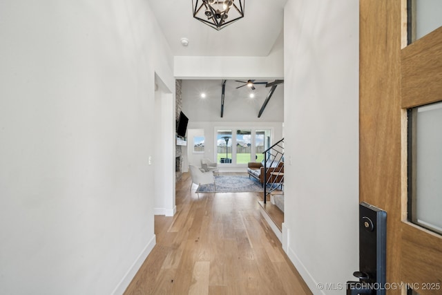 123 E 168th St, Glenpool, OK 74033 - hallway featuring baseboards and light wood-style flooring