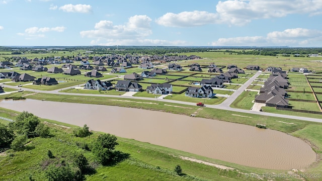 123 E 168th St, Glenpool, OK 74033 - aerial view of residential area featuring a nearby body of water