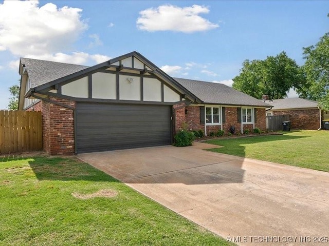 817 N Ivy St, Jenks, OK 74037 - view of front of home with an attached garage, driveway, and brick siding