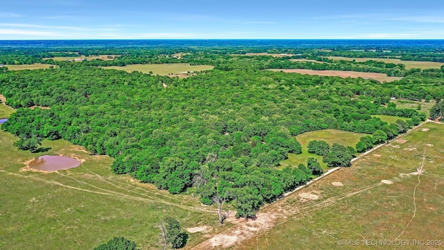 900 W Hardesty Rd, Caddo, OK 74729 - aerial view of property's location with a heavily wooded area