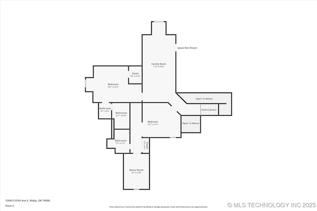 12643 S 67th E Ave, Bixby, OK 74070 - property floor plan