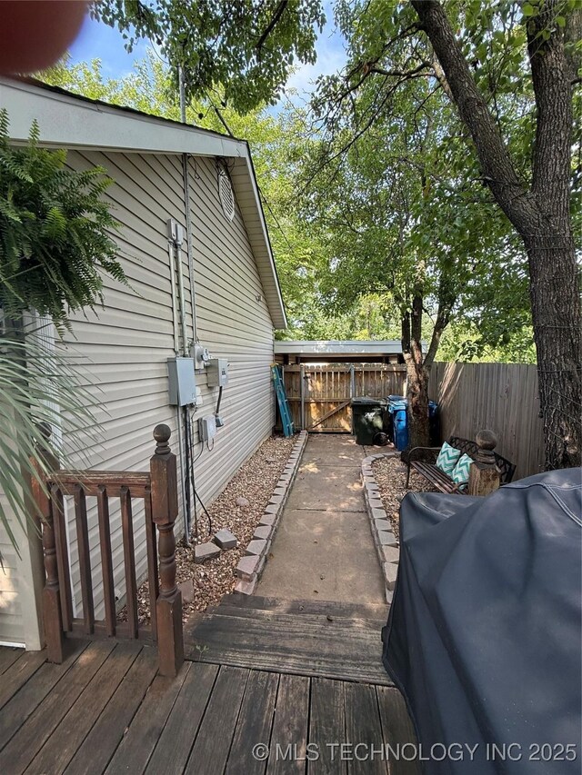 1732 N Little, Cushing, OK 74023 - view of wooden deck