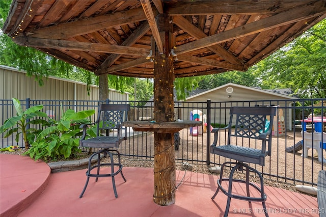 1732 N Little, Cushing, OK 74023 - view of patio with a gazebo