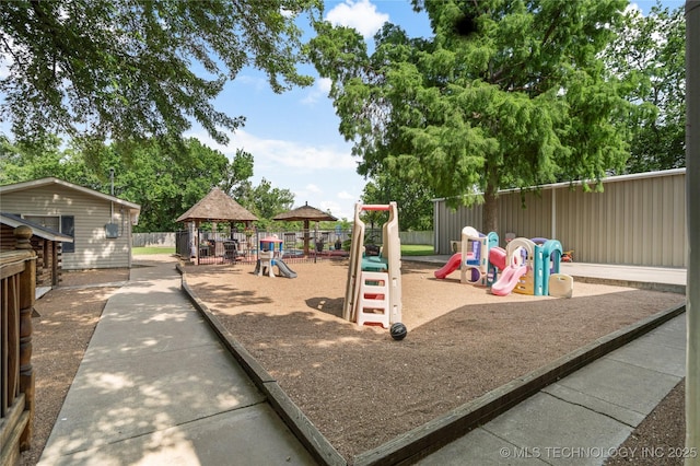 1732 N Little, Cushing, OK 74023 - view of play area with a gazebo