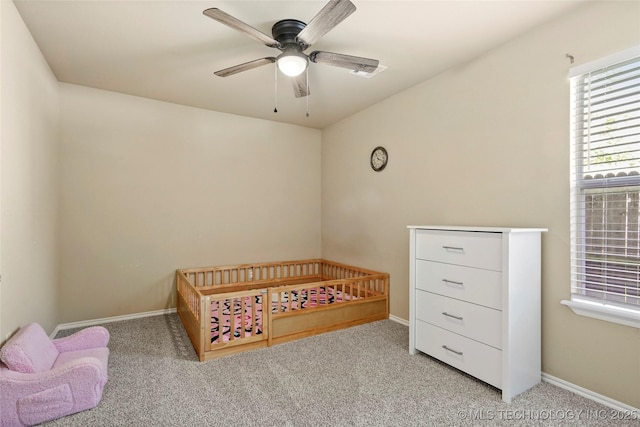 20225 E 44th St S, Broken Arrow, OK 74014 - bedroom with carpet, baseboards, and ceiling fan