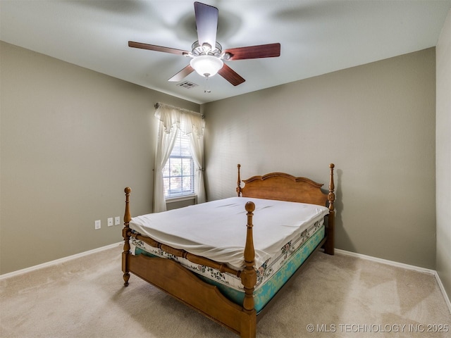 4708 W Indianola St, Broken Arrow, OK 74012 - bedroom with carpet flooring, baseboards, and a ceiling fan