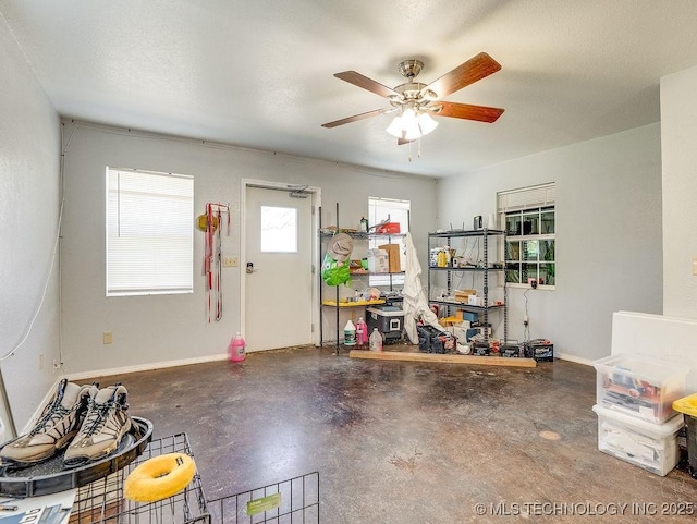 1533 County Road 3480, Ada, OK 74820 - garage with a ceiling fan