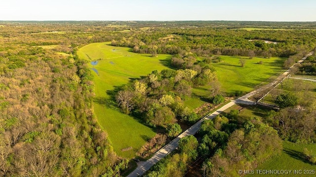 1533 County Road 3480, Ada, OK 74820 - bird's eye view of a heavily wooded area
