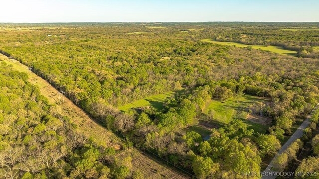 1533 County Road 3480, Ada, OK 74820 - aerial view of property's location with a heavily wooded area