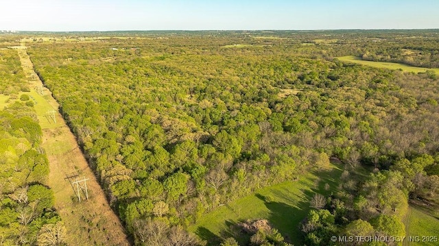 1533 County Road 3480, Ada, OK 74820 - bird's eye view of a heavily wooded area