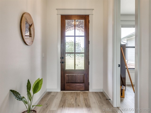 8859 N 50th W Ave, Sperry, OK 74073 - entryway with light wood-style flooring and baseboards