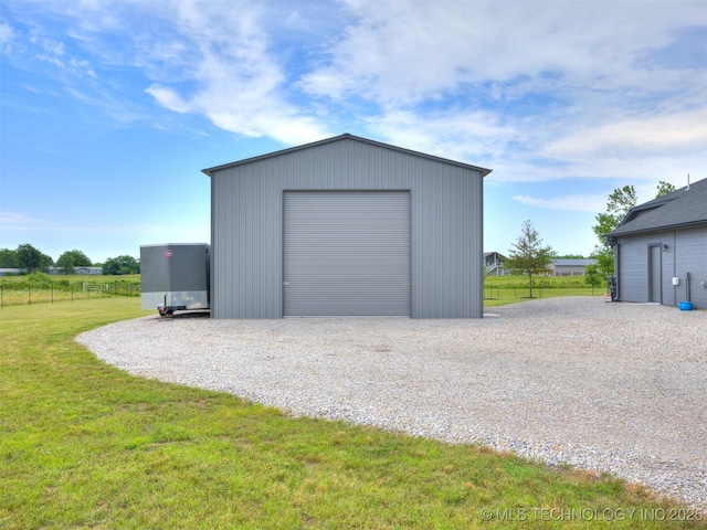 8859 N 50th W Ave, Sperry, OK 74073 - detached garage featuring driveway