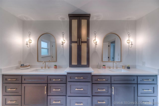 8221 S 74th E Ave, Tulsa, OK 74133 - full bathroom featuring double vanity