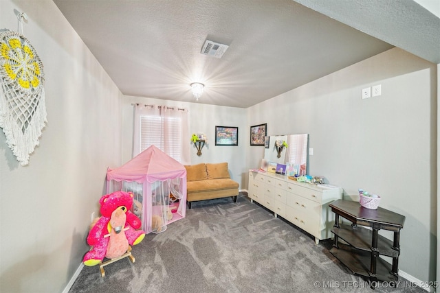 6529 S 159th Ave W, Sapulpa, OK 74066 - recreation room featuring carpet, baseboards, and a textured ceiling
