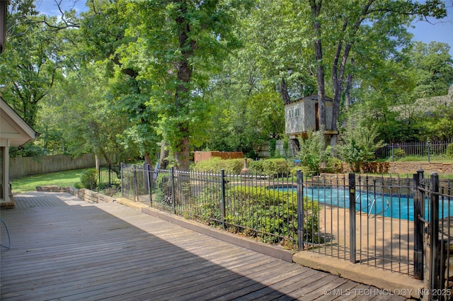 10520 S 69th E Ave, Tulsa, OK 74133 - wooden terrace with a fenced backyard
