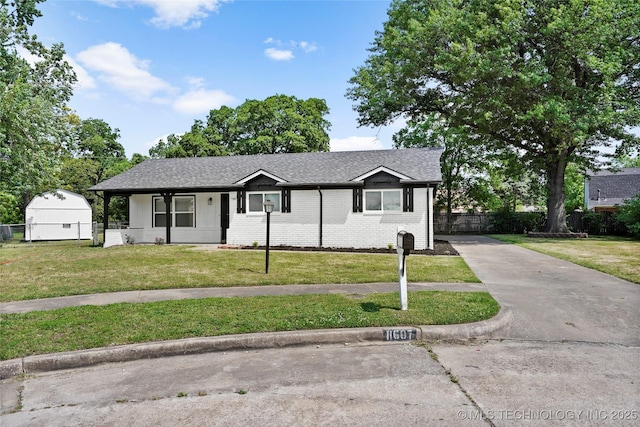 11607 E 24th St, Tulsa, OK 74129 - ranch-style house featuring concrete driveway, brick siding, and a shingled roof
