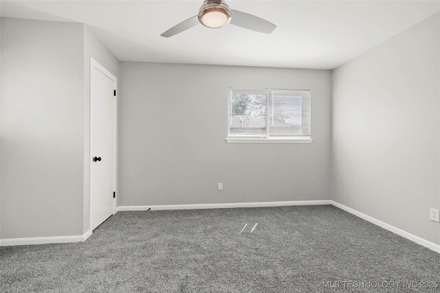 11607 E 24th St, Tulsa, OK 74129 - carpeted spare room featuring ceiling fan and baseboards