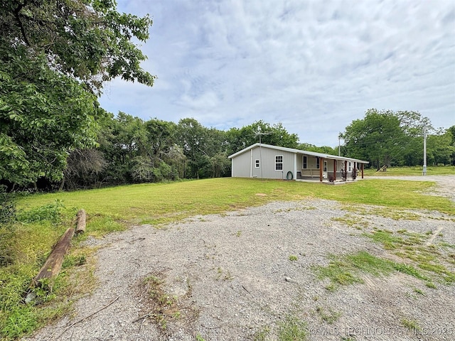 15588 N Sunset Valley Rd, Hulbert, OK 74441 - view of grassy yard with a forest view