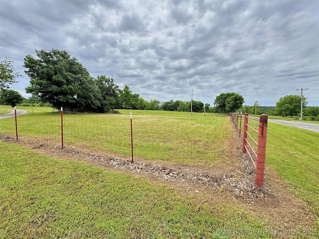 15588 N Sunset Valley Rd, Hulbert, OK 74441 - view of yard with a view of rural / pastoral area
