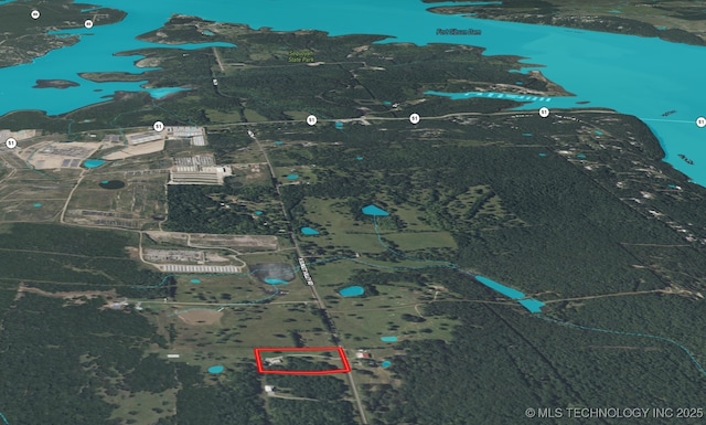 15588 N Sunset Valley Rd, Hulbert, OK 74441 - map / location with property boundaries highlighted